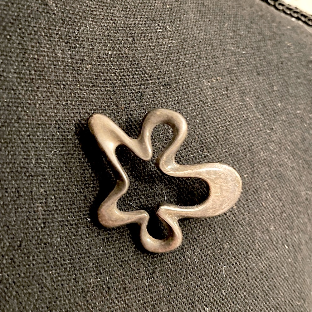 GEORG JENSEN DENMARK STERLING SILVER PIN/BROOCH #321 "Splash" by HENNING KOPPEL